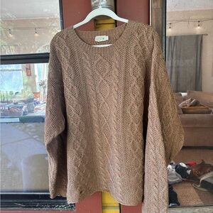 J. Crew Men's Cable Knit Crewneck Sweater